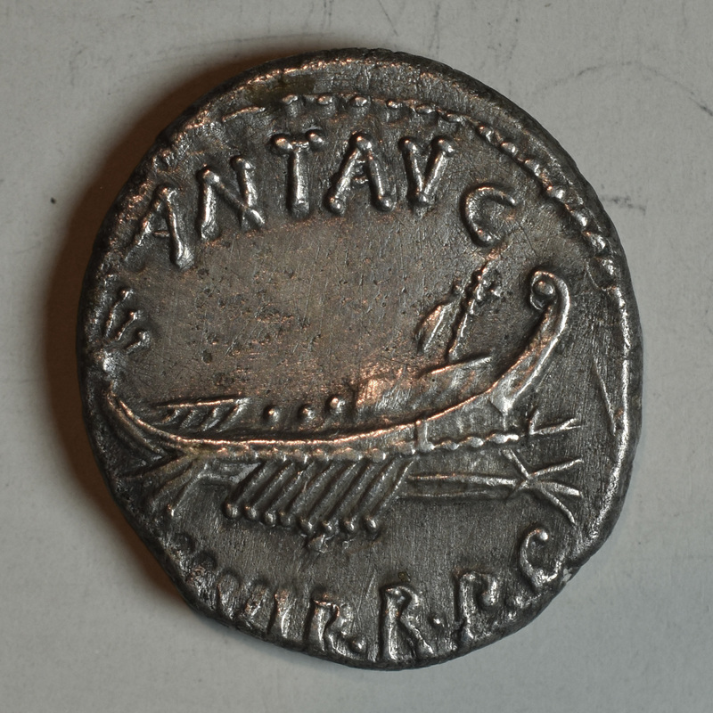 struck to pay Antony's troops before Actium; diff coll; struck in the spring