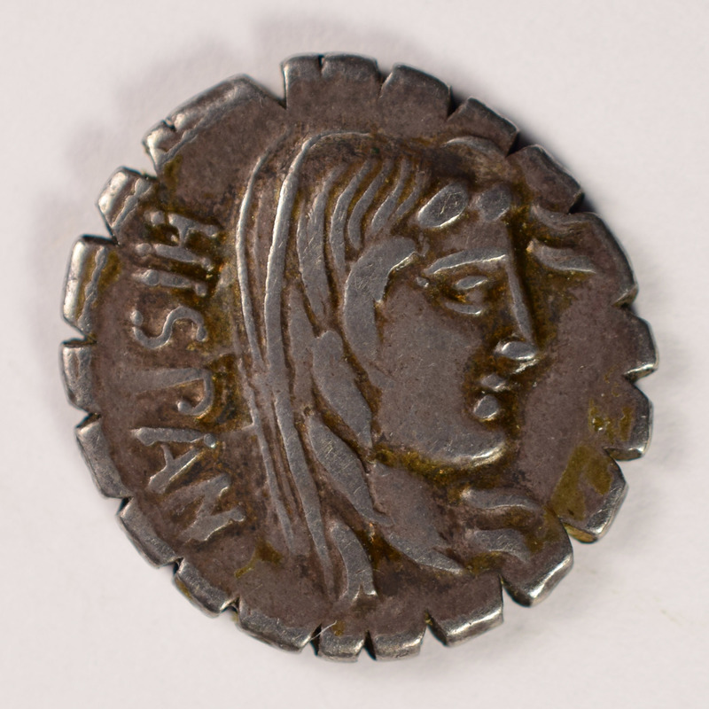 Serrated; 14 (duplicate 13?); A. Postumius Albinus moneyer; Scarce; apparently there was once a duplicate, old #13